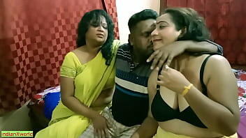 Tamil boy fucking his bhabhi and aunty together !! Desi amateur threesome sex!
